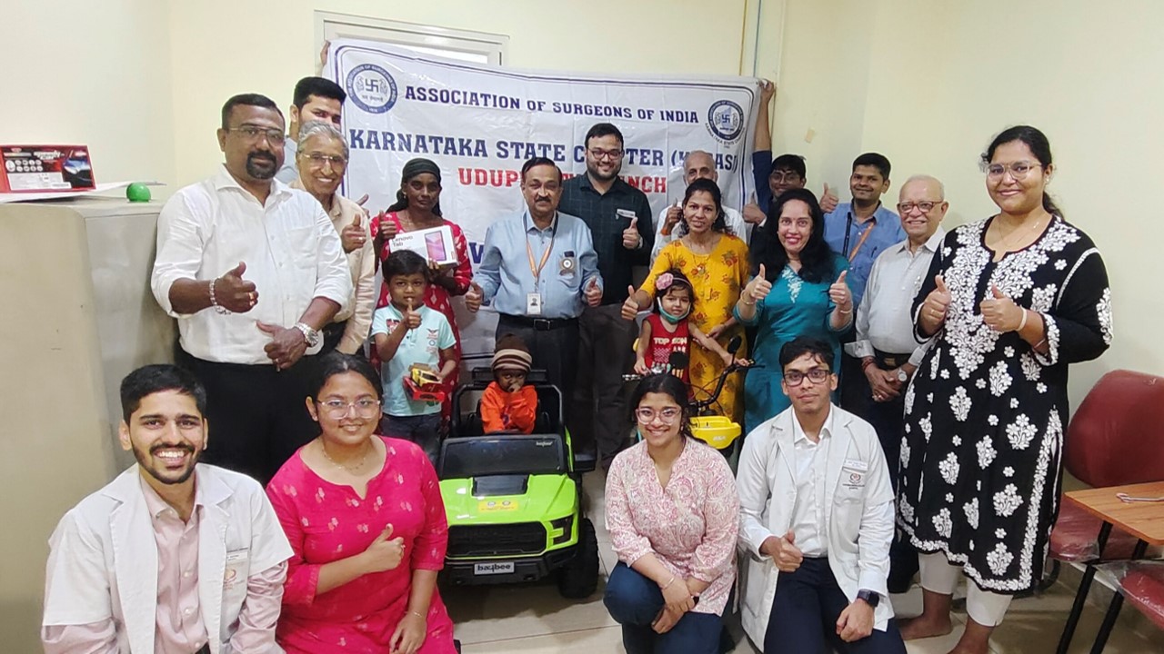 Child 1 receiving gift